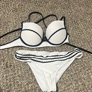 Hula Honey Black and White Bikini Set